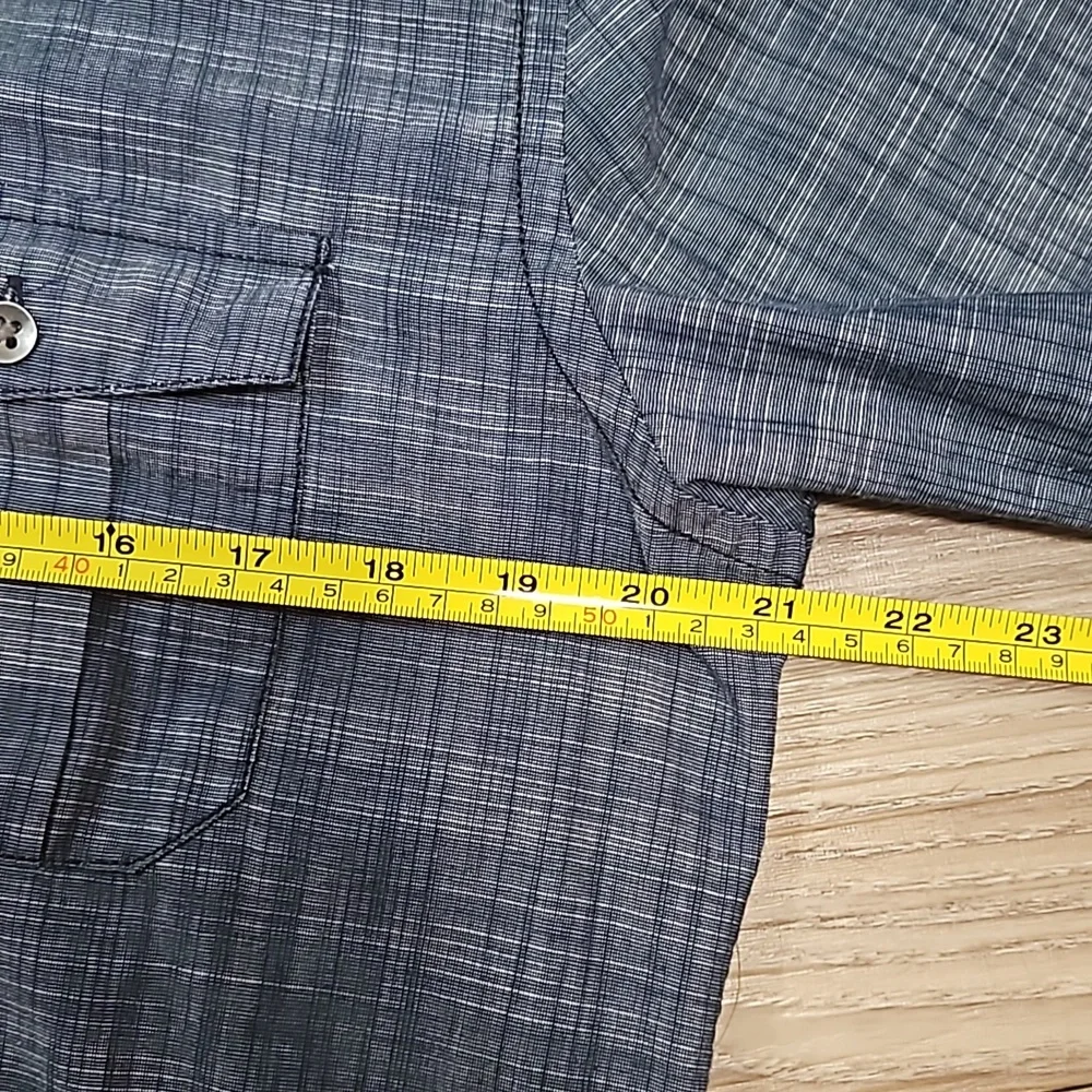 Alfani Regular Fit Long Sleeve Button Up Blue Shirt Men's Medium - Picture 11 of 13